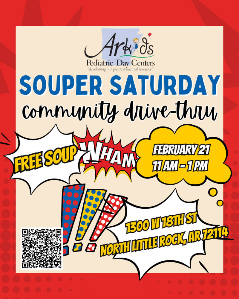 Souper Day free soup event in North Little Rock Arkansas community meal