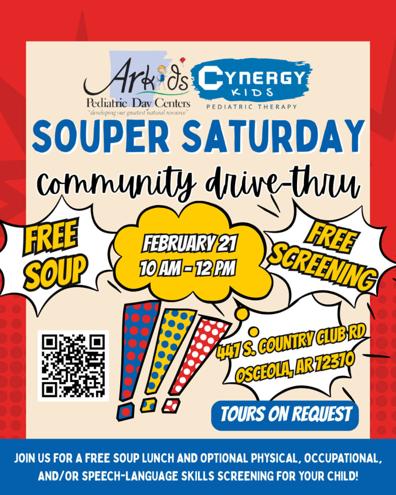 Souper Day free soup event in Osceola Arkansas community meal