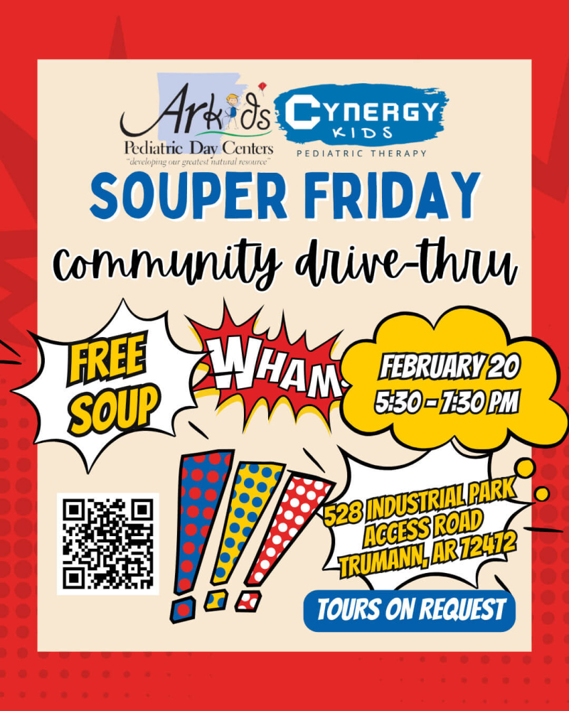 Souper Day free soup event in Trumann Arkansas community meal