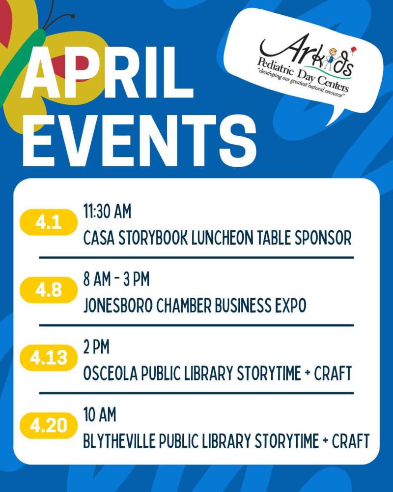 Poster for AR Kids April events
