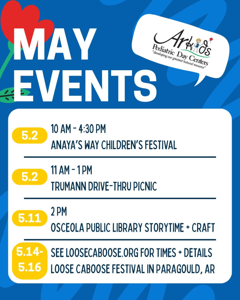Poster for AR Kids May events