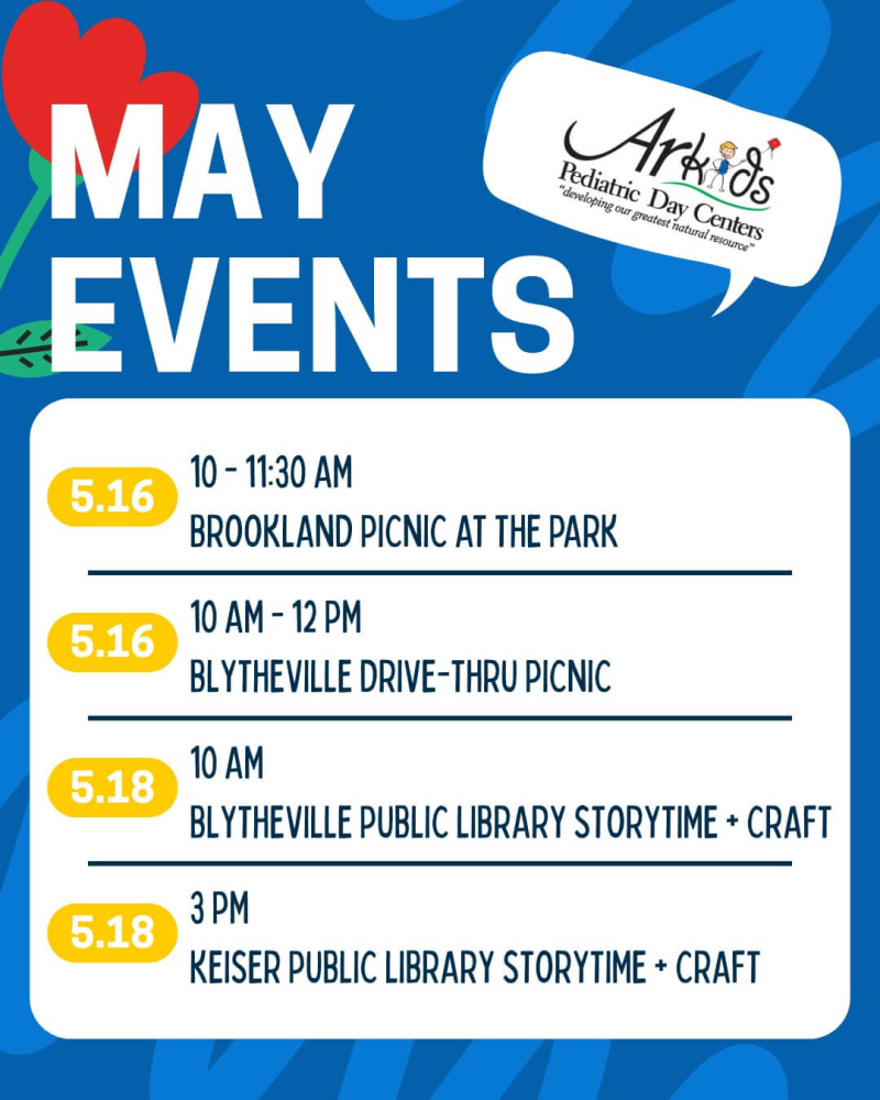 Poster for additional AR Kids May events